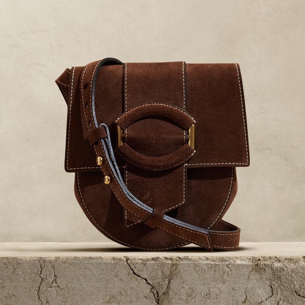 NWT Banana Republic Mini Gia Crossbody Bag in Genuine Suede